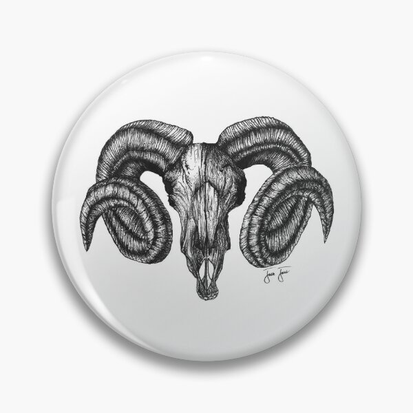 Item preview, Ram Skull in Ink designed and sold by inkyhollows.
