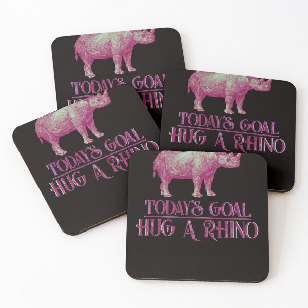 Item preview, Zoo Animals Today's Goal Hug a Rhino designed and sold by 4Craig.