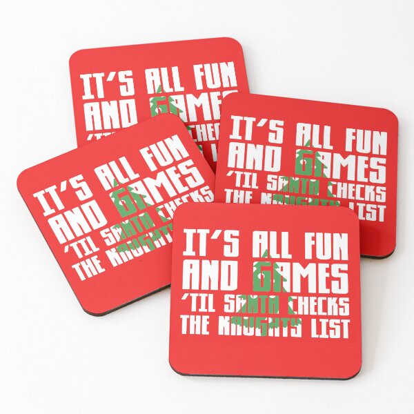Item preview, It’s all fun and games til Santa checks the naughty list! designed and sold by Capiral Bucketlist.