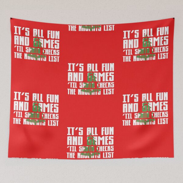 Item preview, It’s all fun and games til Santa checks the naughty list! designed and sold by Capiral Bucketlist.