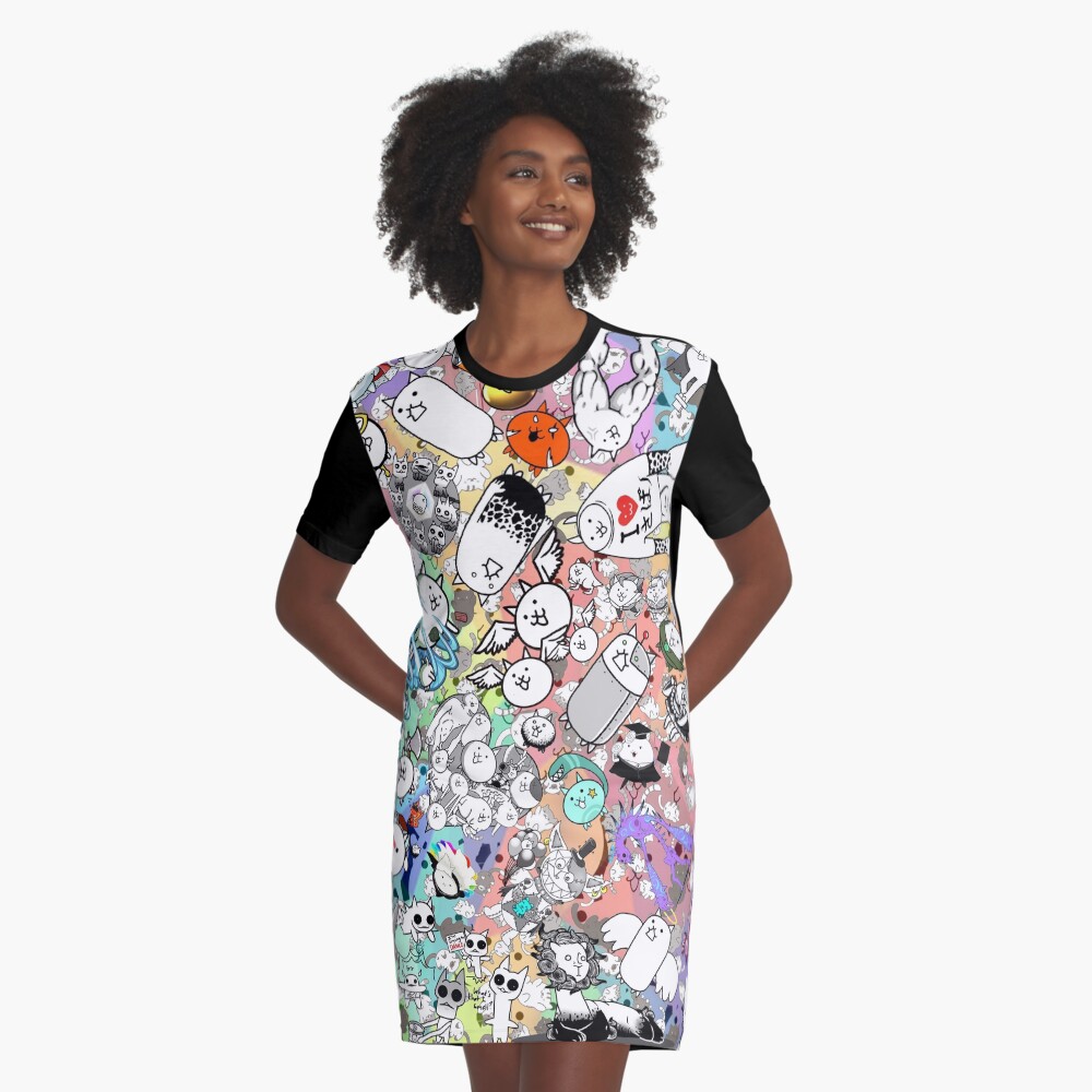 Vista previa del artículo con la obra «Vestido camiseta», diseñado y vendido por PixelRune.