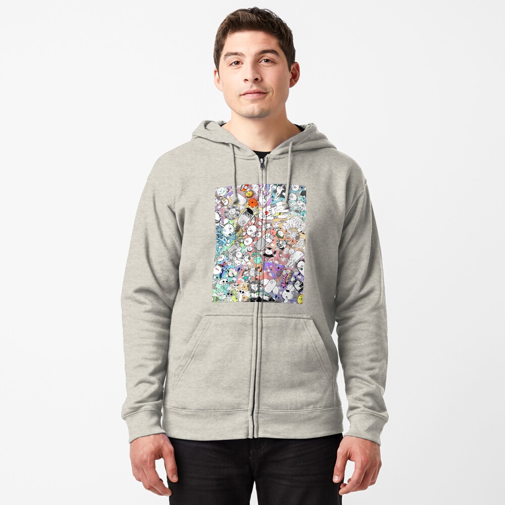 Vista previa del artículo con la obra «Sudadera con capucha y cremallera», diseñado y vendido por PixelRune.