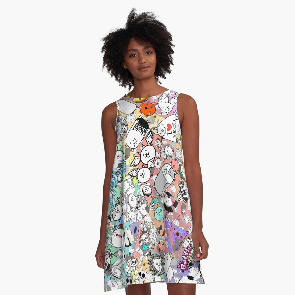 Vista previa del artículo con la obra «Vestido acampanado», diseñado y vendido por PixelRune.