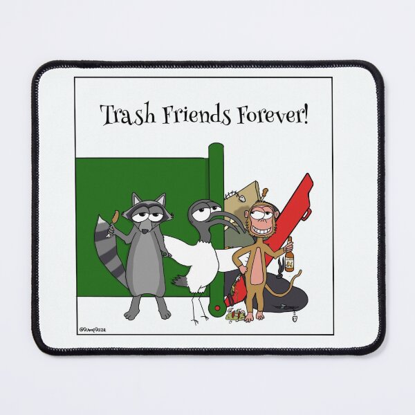 Item preview, Trash Friends Forever (with bin & border) designed and sold by DumpDaze.