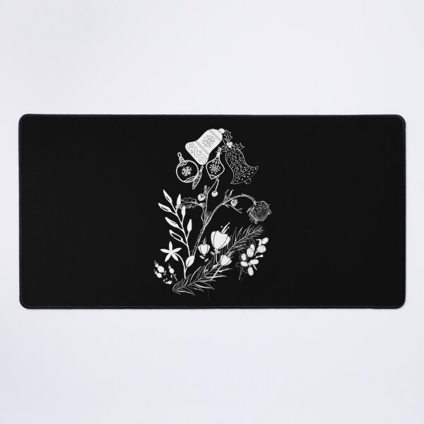 Item preview, White Silhouette Of Dried Wildflowers With Bells Design designed and sold by EarthArtDesigns.