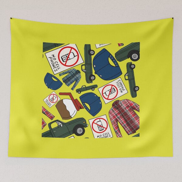 Item preview, Lukes Flannel Shirt Fan Pattern Icons All Over Print White Pack   designed and sold by BriannaNieto.