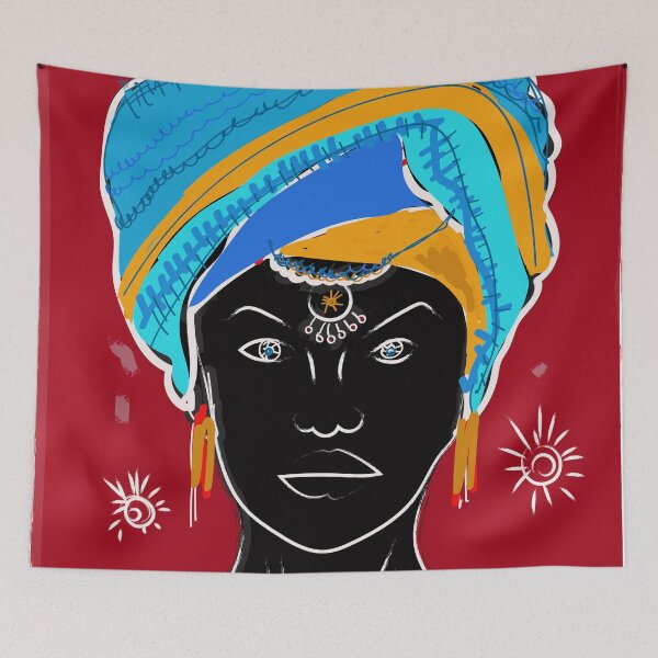 Item preview, african ethnicity girl artwork designed and sold by KARTICK DUTTA.