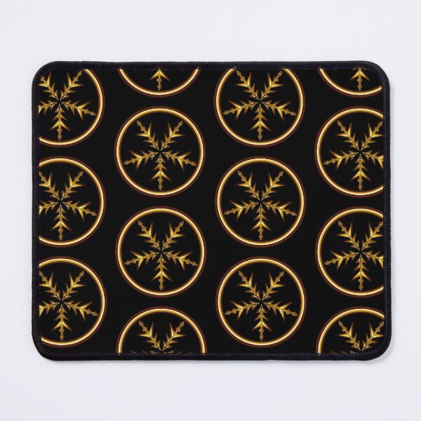 Item preview, Christmas Holiday Pentacle Pentagram Inverted Star Gold Snowflake designed and sold by AlasAHintStudio.