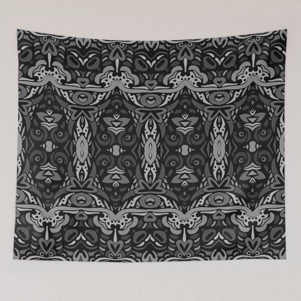 Item preview, Modern Boho Tribal in Black and Gray designed and sold by AlteredAtelier.