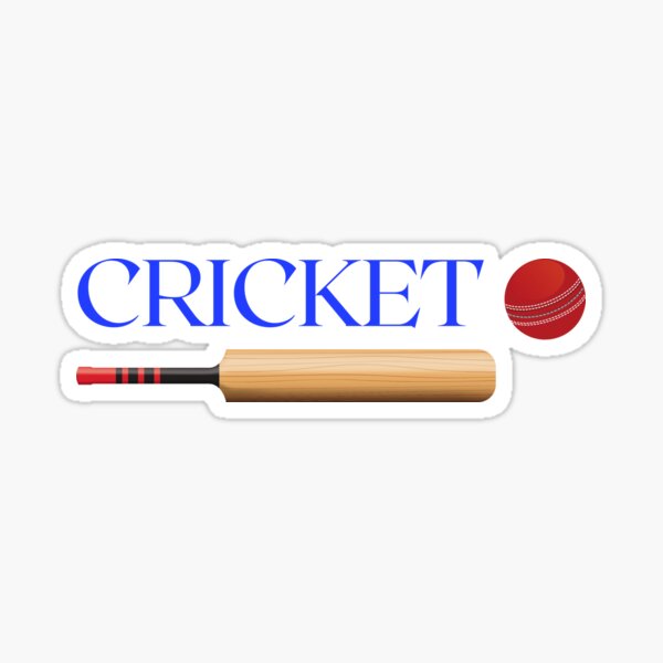 " Cricket Bat And Ball " Sticker for Sale by BillowingWaves Redbubble