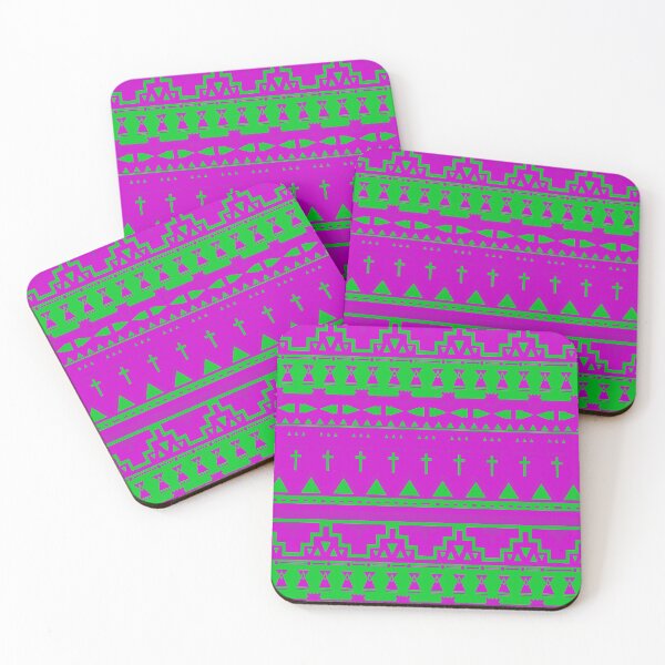 Item preview, Modern Ethnic Inspired Striped Pattern in Purple and Green designed and sold by AlteredAtelier.