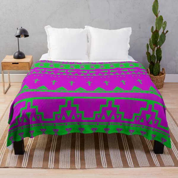 Item preview, Modern Ethnic Inspired Striped Pattern in Purple and Green designed and sold by AlteredAtelier.
