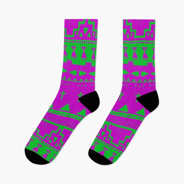 Item preview, Modern Ethnic Inspired Striped Pattern in Purple and Green designed and sold by AlteredAtelier.