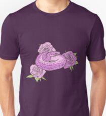Ball Python and Roses Unisex T-Shirt