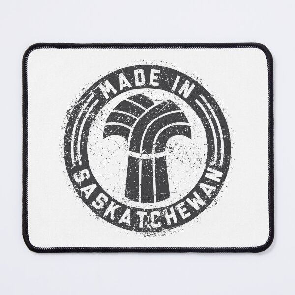 Aperçu de l'œuvre Fabriqué en Saskatchewan Logo sombre en détresse créée et vendue par madeinsask.