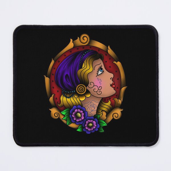 Item preview, Traditional Tattoo Gypsy Portrait designed and sold by FlyingSeas.