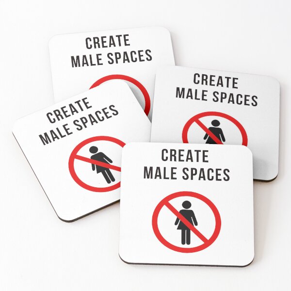 Item preview, CREATE MALE SPACES designed and sold by FunTextArt.