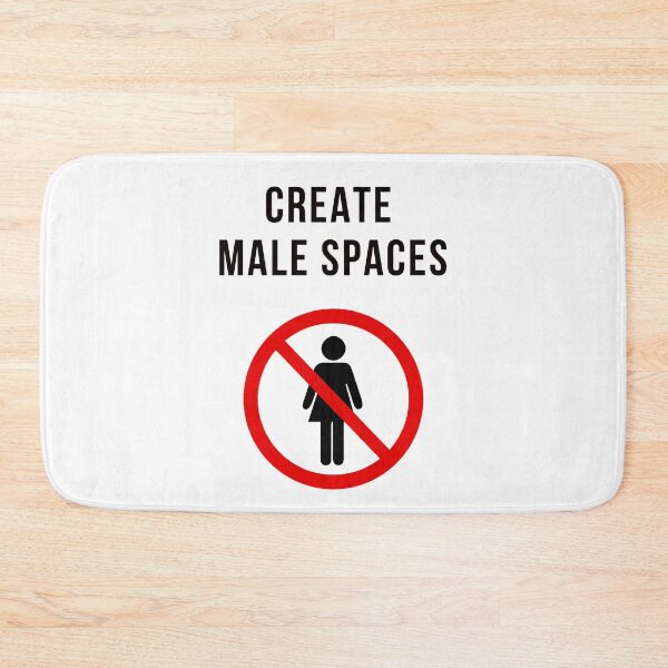 Item preview, CREATE MALE SPACES designed and sold by FunTextArt.