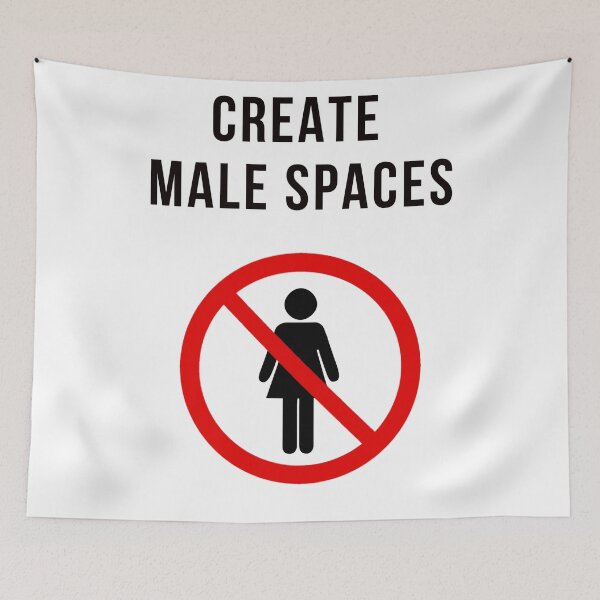 Item preview, CREATE MALE SPACES designed and sold by FunTextArt.