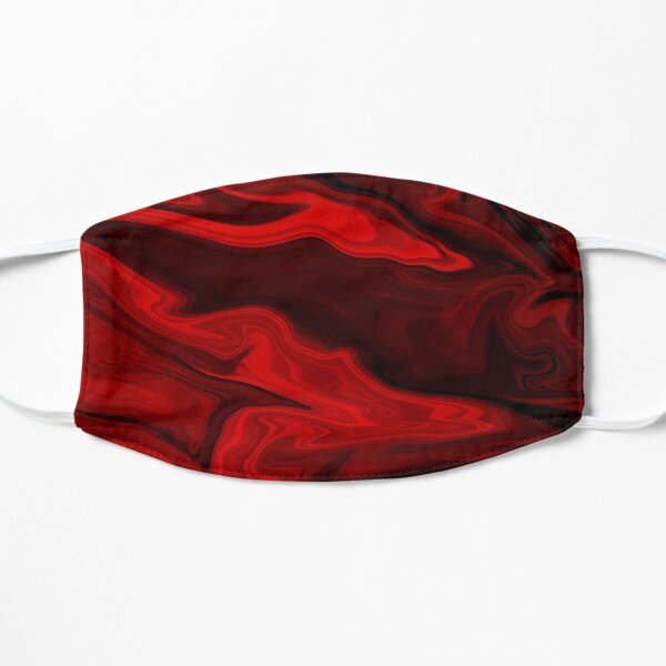 Blood Red Marble / Black Marble Background Art Flat Mask
