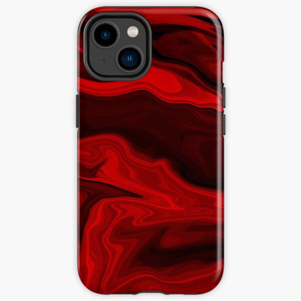 Blood Red Marble / Black Marble Background Art iPhone Tough Case