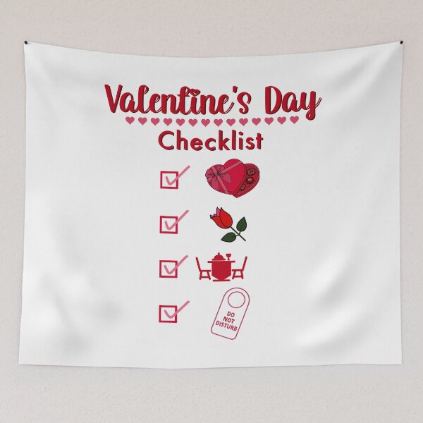 Item preview, Valentine’s Day Icons Checklist Funny Humor  designed and sold by FlorenciaBliss.