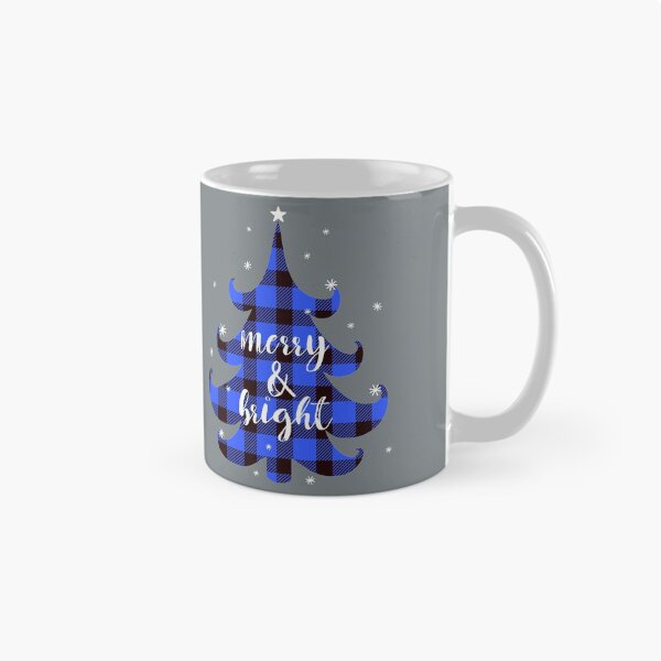 Aperçu de l'œuvre Plaid de buffle bleu sapin joyeux et lumineux créée et vendue par SpringMoonPress.
