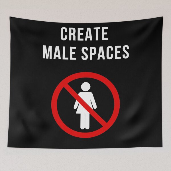 Item preview, CREATE MALE SPACES designed and sold by FunTextArt.
