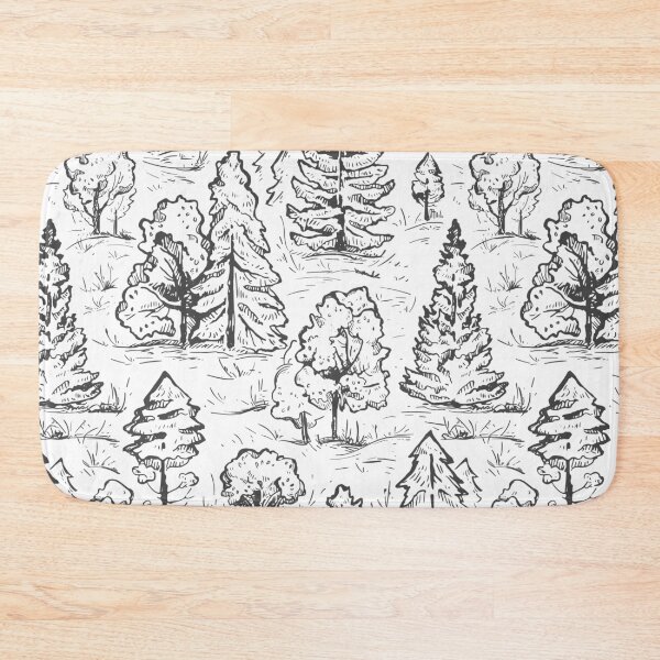 Item preview, Forest hand drawn graphic sketch pattern designed and sold by GalinaChe.