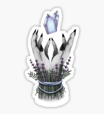 crystal hands colored Sticker