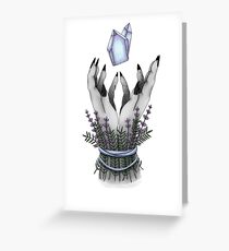 crystal hands colored Greeting Card