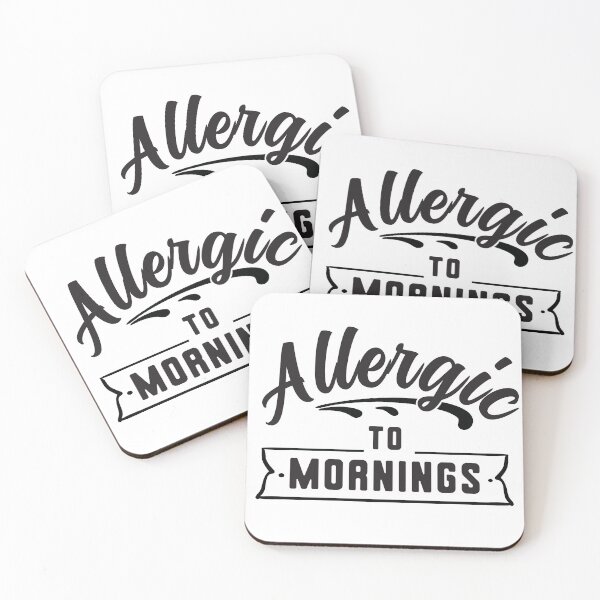 Item preview, Allergic to Mornings - Not a Morning Person designed and sold by Rhu Creations.