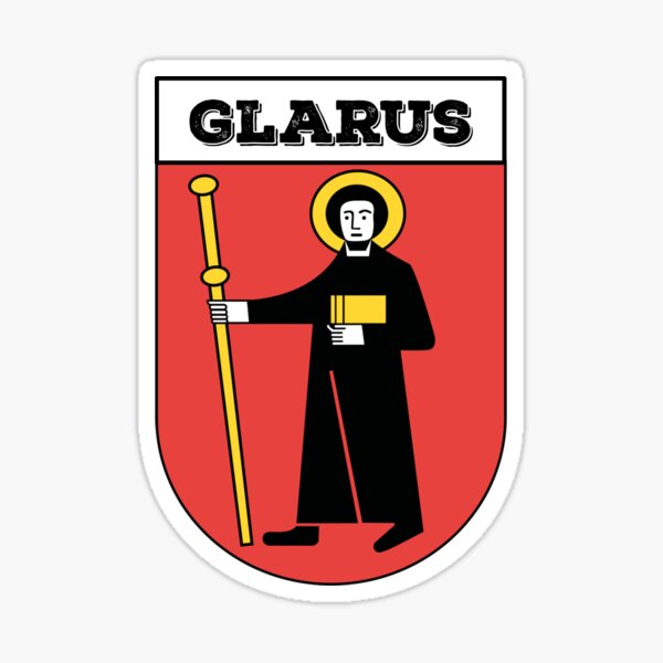 "Glarus, Coat of Arms. Cantons of Switzerland " Sticker by TeesbyLF