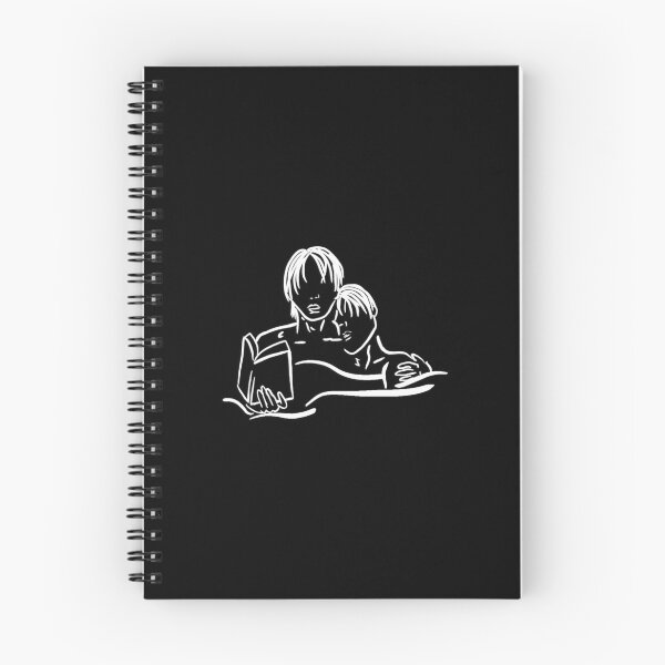 Item preview, Gay Couple Cuddling Reading In Bed Line Art  (White) designed and sold by douxrien.