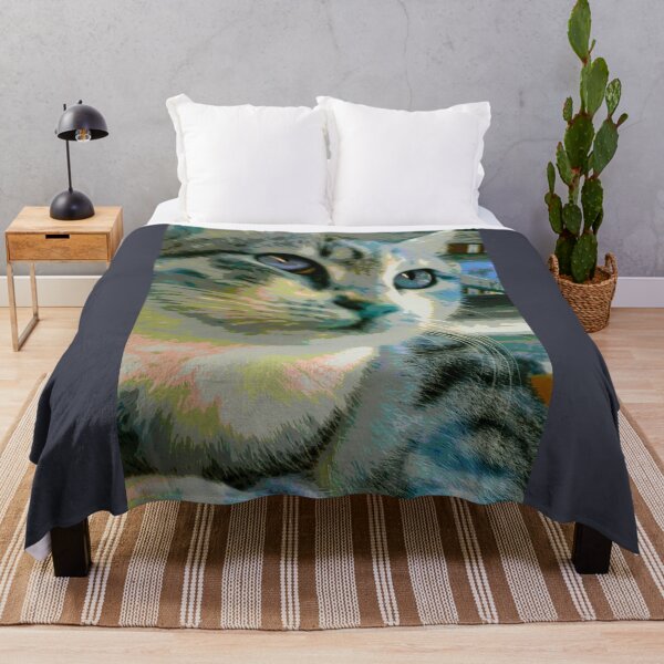 Item preview, Colorful little cat portrait designed and sold by horseaddicted.