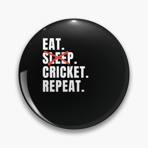 Item preview, Eat Sleep Cricket Repeat Funny Cricket Saying designed and sold by geniusshirtsss.