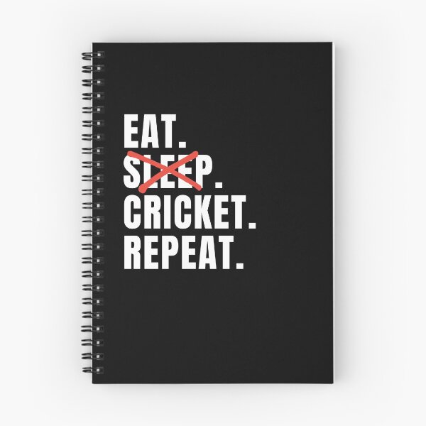 Item preview, Eat Sleep Cricket Repeat Funny Cricket Saying designed and sold by geniusshirtsss.