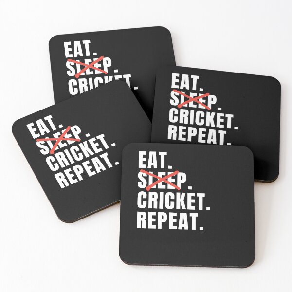 Item preview, Eat Sleep Cricket Repeat Funny Cricket Saying designed and sold by geniusshirtsss.