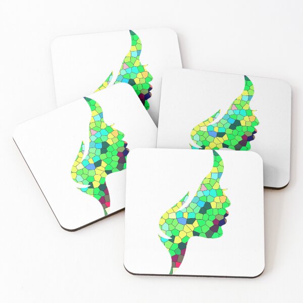 Item preview, Women face stained colourful glass designed and sold by Tshirtstory.