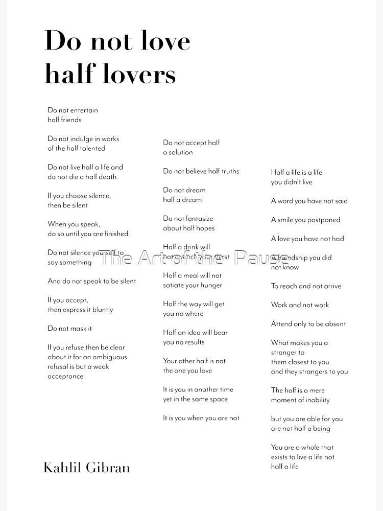 Do not love half lovers 2 | Art Board Print