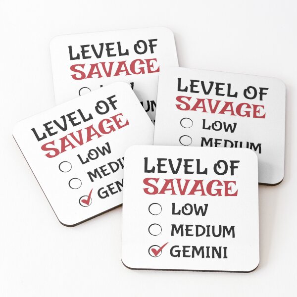 Item preview, Level Of Savage Low Medium Gemini Design, Gemini Design, Level Of Savage Gemini Design, Level Of Savage Check List Design designed and sold by praewapy.