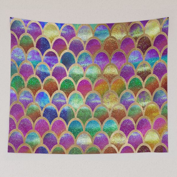 Item preview, Rainbow mermaid scales designed and sold by peggieprints.
