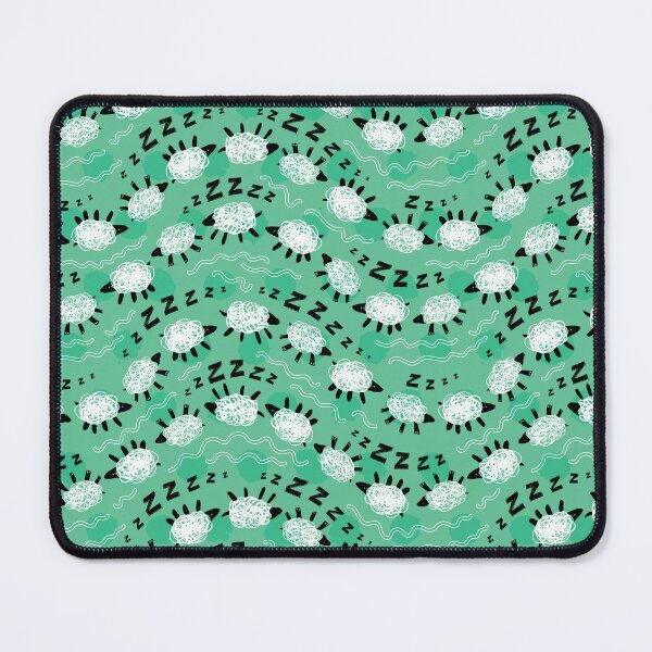 Item preview, Cartoon cottonball sheep zzz funny illustration wavy stripes designed and sold by jamiesoondesign.