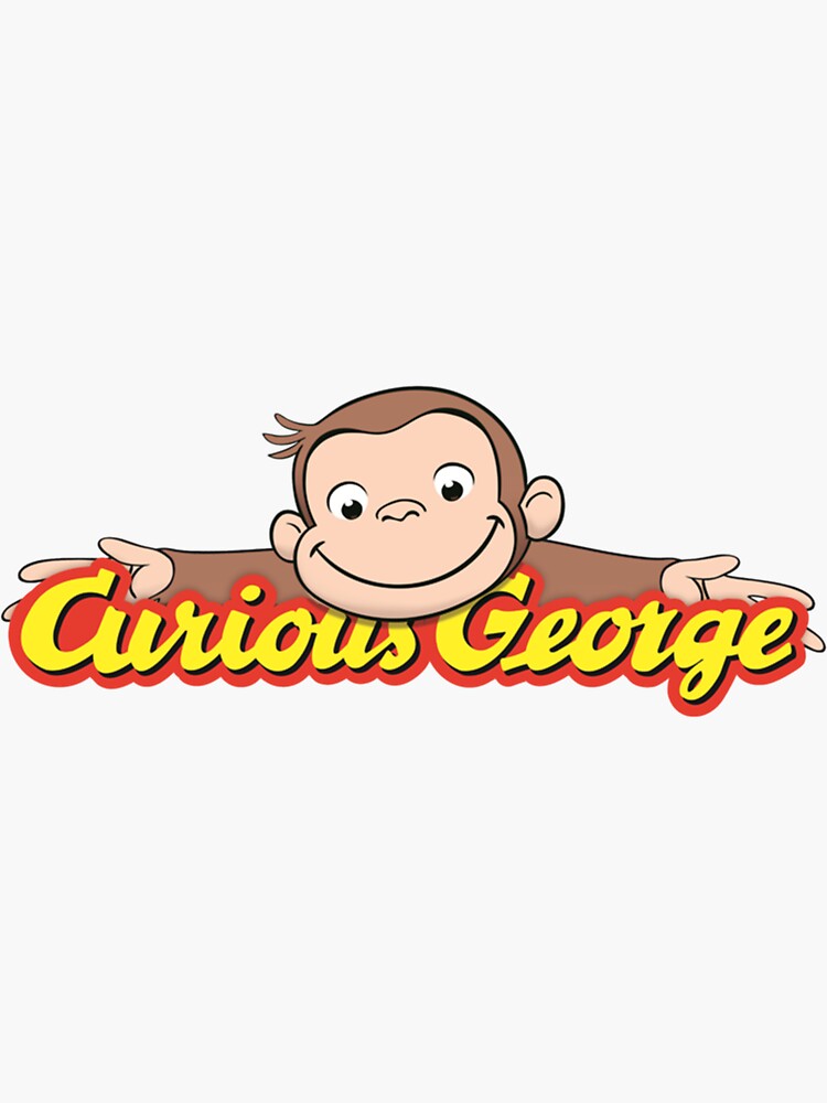 Curious George Cartoon Kids  Sticker for Sale by SherikaHensley