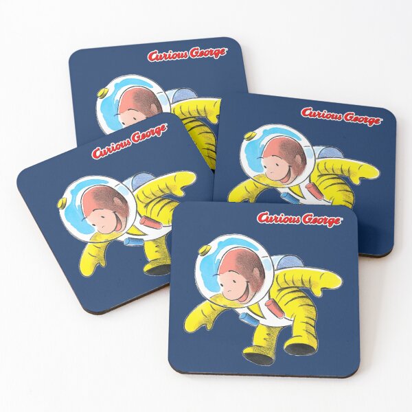 Aperçu de l'œuvre Curieux George Happy Astronaute créée et vendue par SherikaHensley.