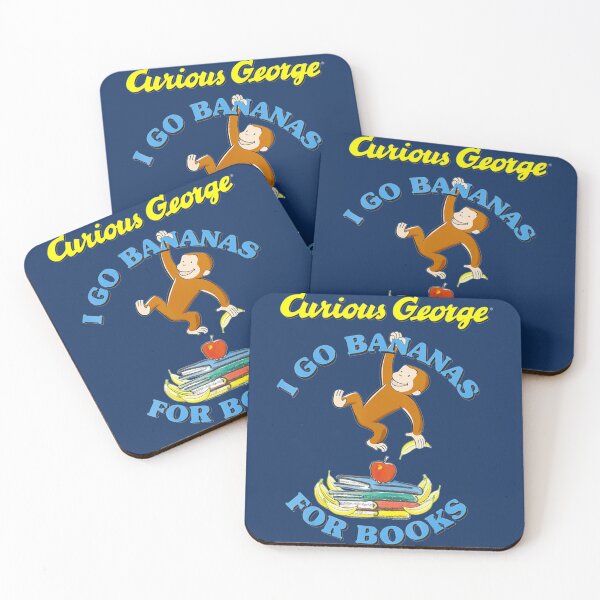 Aperçu de l'œuvre Curious George I Go Bananas For Books Book Stack créée et vendue par SherikaHensley.