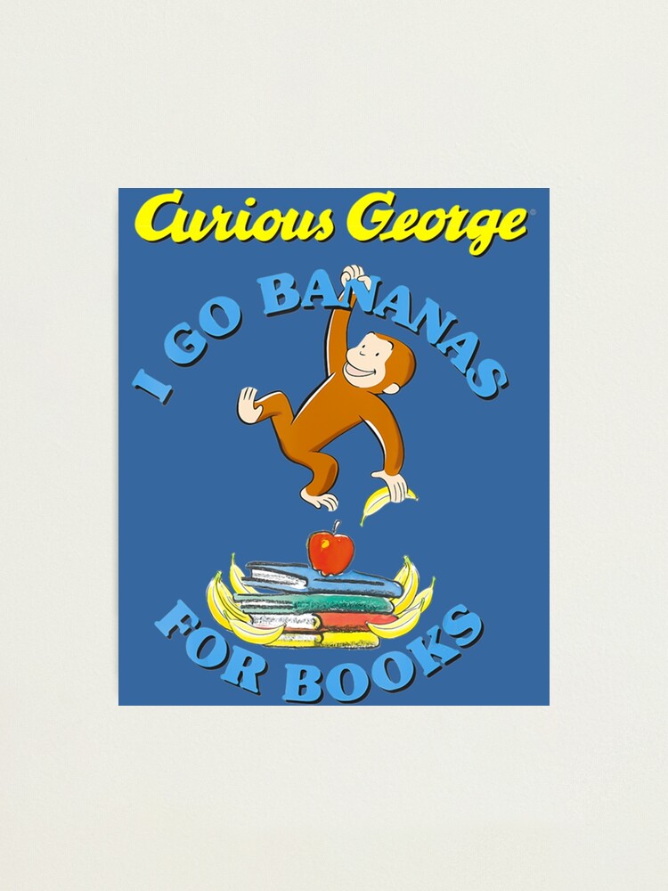 Curious George I Go Bananas For Books Book Stack Graphic Tee Curious George I Go Bananas For Books Book Stack Graphic Tee