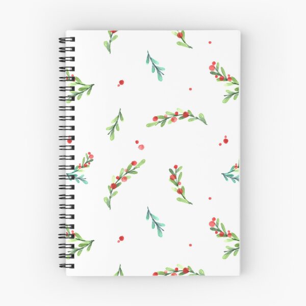Item preview, Little berries and leaves mistletoe Christmas pattern  designed and sold by yuzudesign.