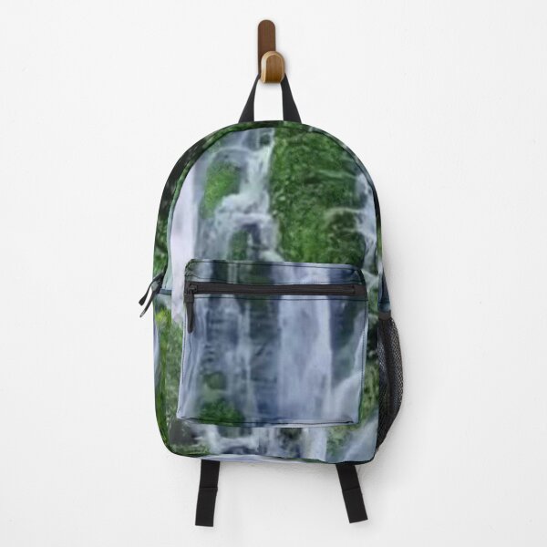 Item preview, waterfall, cascades, greenery, water, jets, grass, endless pattern designed and sold by Maria Mihailova.