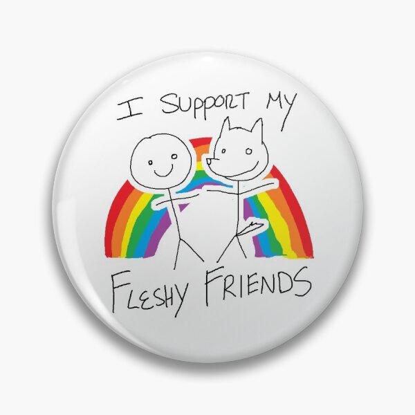 Item preview, I SUPPORT MY FLESHY FRIENDS mspaint art designed and sold by keysmashing.